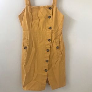 Forever 21 Yellow Asymmetrical Shift Dress